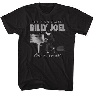 Billy Joel Piano Man Live In Concert Rock Music Fan Gift Graphic Tour T-Shirt 79